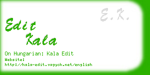 edit kala business card